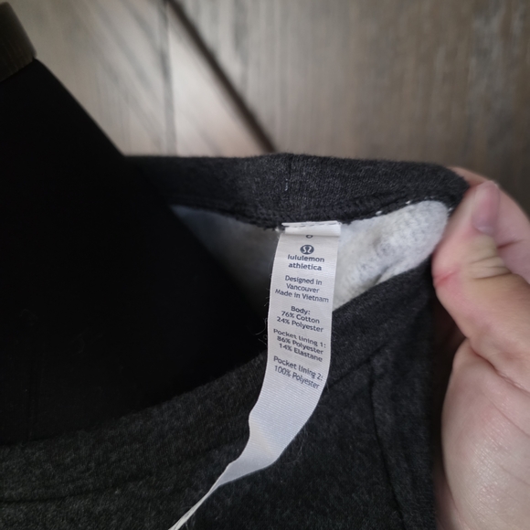 Lululemon Yes Fleece Dark Gray Crewneck Sweater - Picture 2 of 3